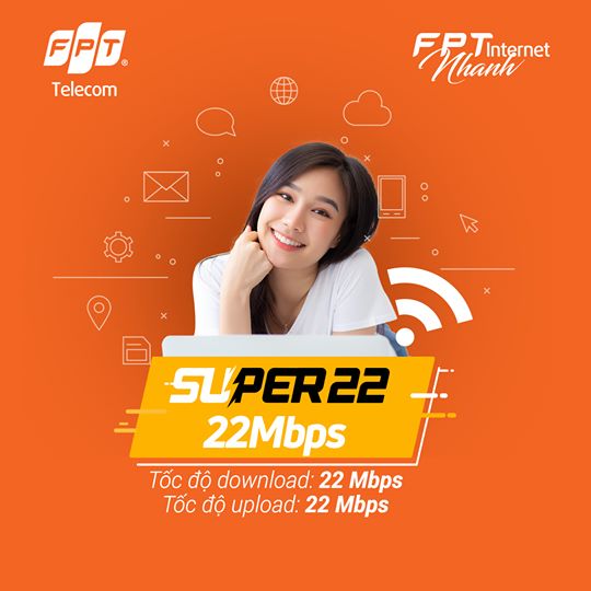 super 22Mbps internet cap quang