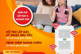 Miễn phí lắp đặt và Modem Wifi