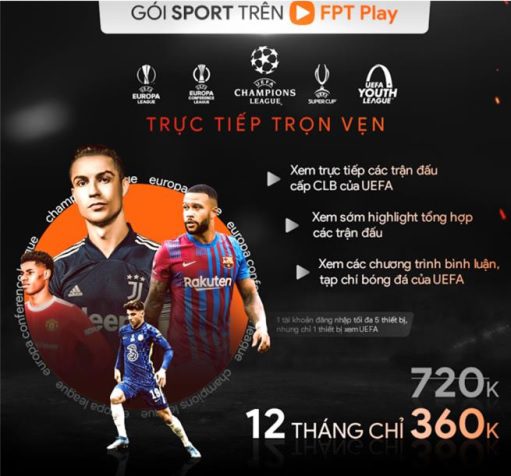 Trực tiếp bóng đá gói Sport